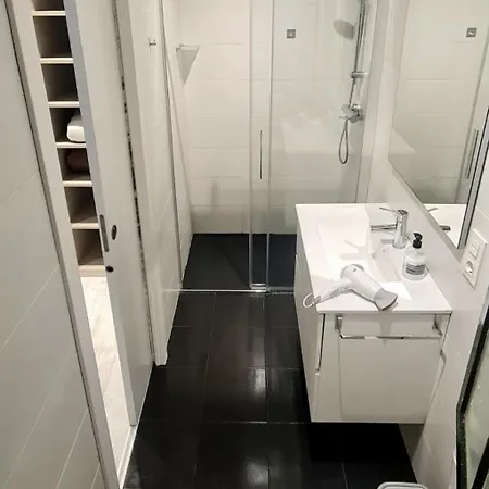 Privadas En Piso Frente A Playa Ondarreta, Bano Compartido Habitación en casa particular San Sebastián
